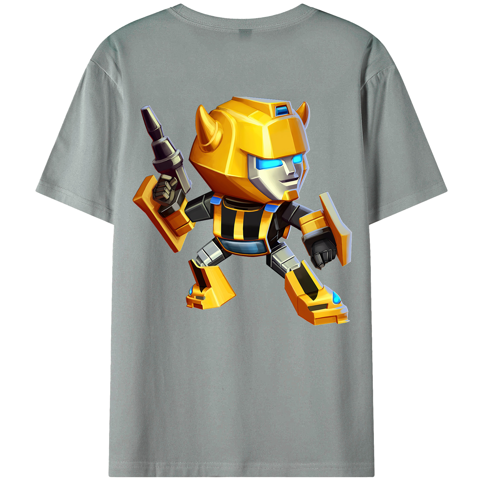 （画像用） Transformers トランスフォーマー 綿100％ メンズ半袖Tシャツ（バックプリント） 通気性